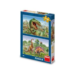 Puzzle 2x48 piese dinozauri - dino toys 381674