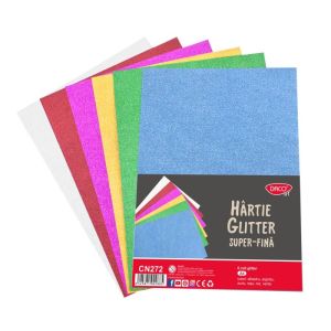 Hartie glitter super-fina set6daco cn272