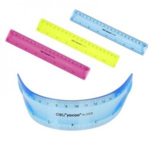 Rigla 20cm Flexibilă, Color Deli DLE6208