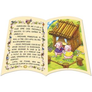 Sa citim cei tri purcelusi cu litere de tipar
