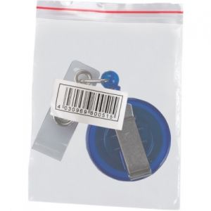 Clips plastic cu snur retractabil pt ecuson 80051
