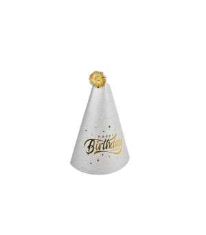 Coif party 23cm e3722 argintiu