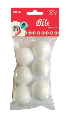 Accesorii craft adr127 bile polistiren 6/set 45mm daco      