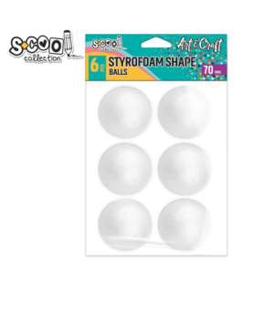 Accesorii Craft-bile polistiren 70mm 6buc/set sc1997