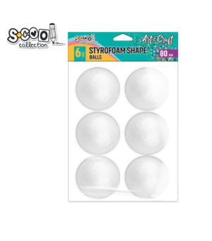 Accesorii craft-bile polistiren 80mm 6buc/set sc1996