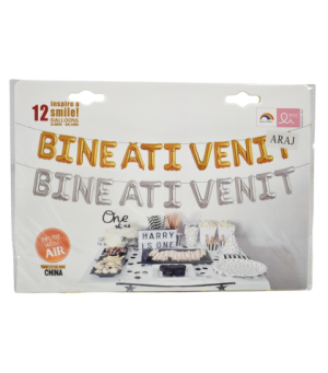 Set litere din aluminiu auriu bine ati venit