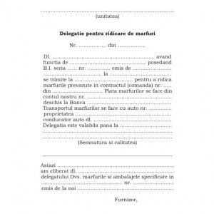 Delegatie ridicare marfa color                              