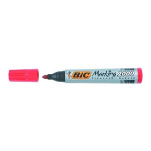 Marker permanent rosu varf rotund 2000 bic bc820913         