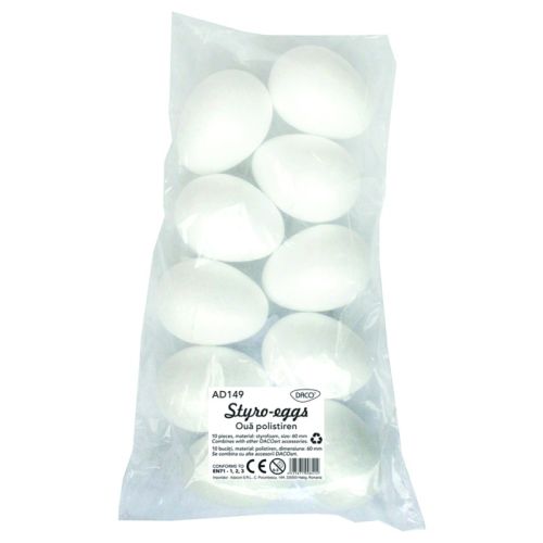 Accesorii craft ad149 oua polistiren 6cm set 10 daco
