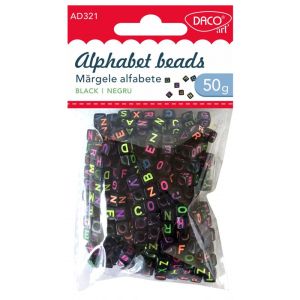Accesorii craft ad321 margele alfabet negre daco            