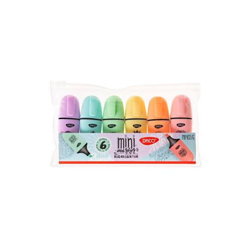 Marker evidentiator mini pastel set6 daco mk402/6