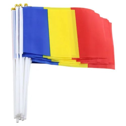 Steag Romania cu bat 14x21cm 38828