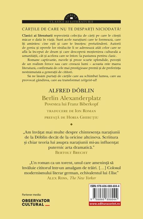 Berlin Alexanderplatz. Povestea lui Franz Biberkopf - Alfred Doblin