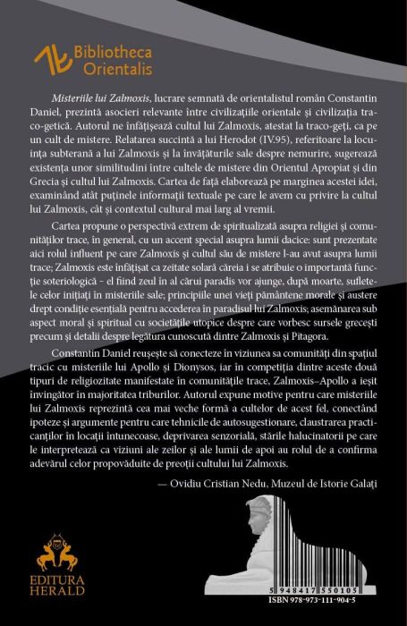 Misteriile lui Zalmoxis - Constantin Daniel