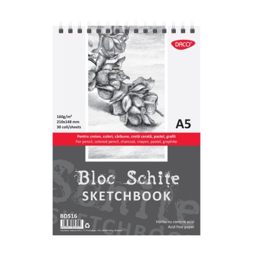 Bloc a5 schite 160g 30f daco bd516