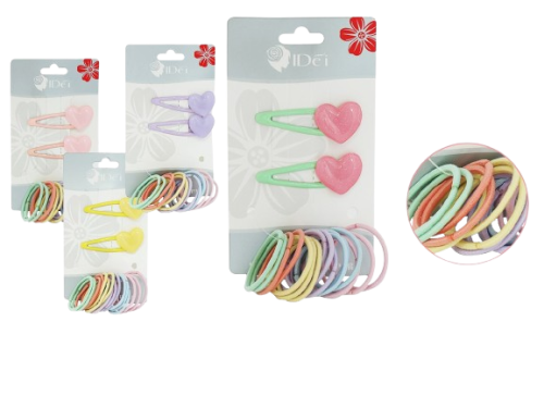 Set elastice si agrafe de par 18piese 81578